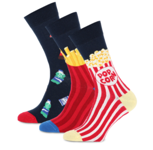 happy socks popcorn